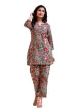 Rayon 3/4 Sleeve Ethnic Co-Ord Set For Women | Kurta Set For Women