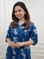 Women's Cotton Blend Kurta Set | Kurta Set | Kurti Set For Women | Festive Kurta Set For Women | Regular Fit Kurta Set For Women - Image 4