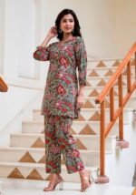 Rayon 3/4 Sleeve Ethnic Co-Ord Set For Women | Kurta Set For Women - Image 4