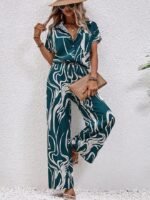 Women's Cotton Blend Co Ord Set For Women | Co Ord Set For Women Stylish | Festive Co Ord Set For Women | Travel Co Ord Set For Women | Half Sleeve Women's Co-Ord Set - Image 3