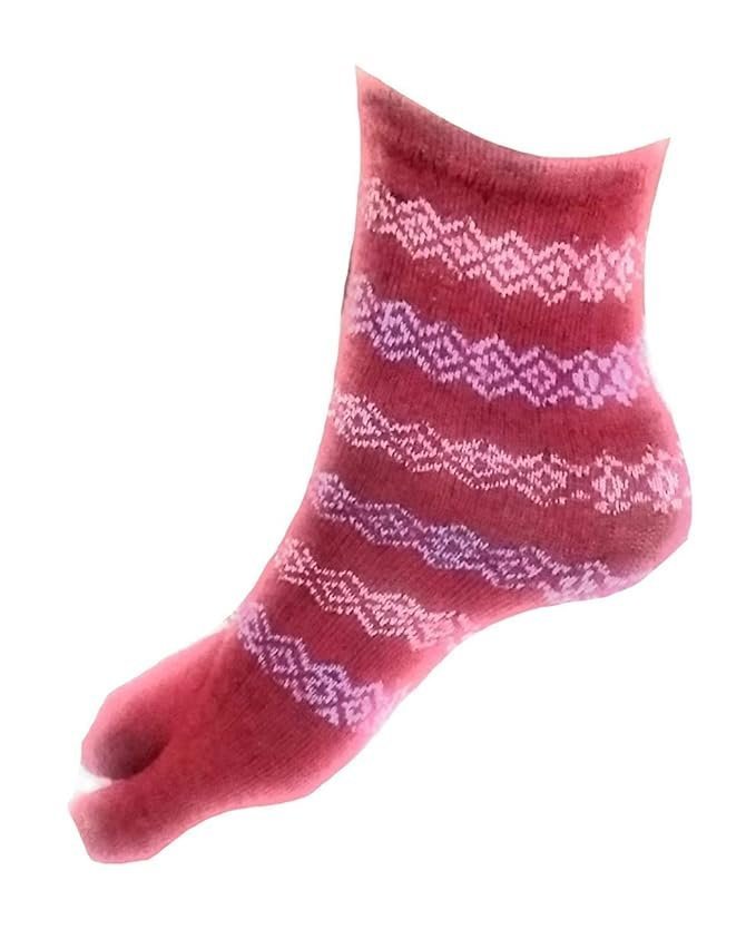 61iRnUCN6gL._SX679_.jpg Women's Printed Ankle Length Double Knit Thumb Cotton Multicolored Socks Combo Random Colours & Design (PACK OF - Image 1